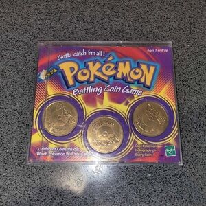 Vintage 1999 Pokémon Battling Coin Game – Complete Set w/ 3 Holographic Coins